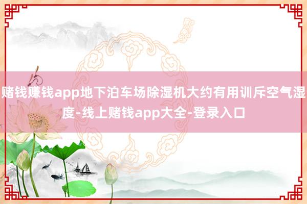 赌钱赚钱app地下泊车场除湿机大约有用训斥空气湿度-线上赌钱app大全-登录入口