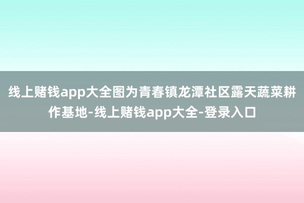 线上赌钱app大全图为青春镇龙潭社区露天蔬菜耕作基地-线上赌钱app大全-登录入口