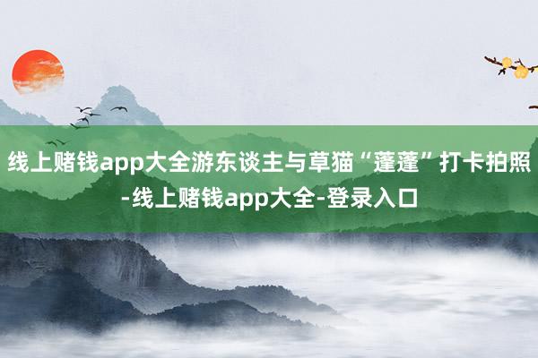线上赌钱app大全游东谈主与草猫“蓬蓬”打卡拍照-线上赌钱app大全-登录入口